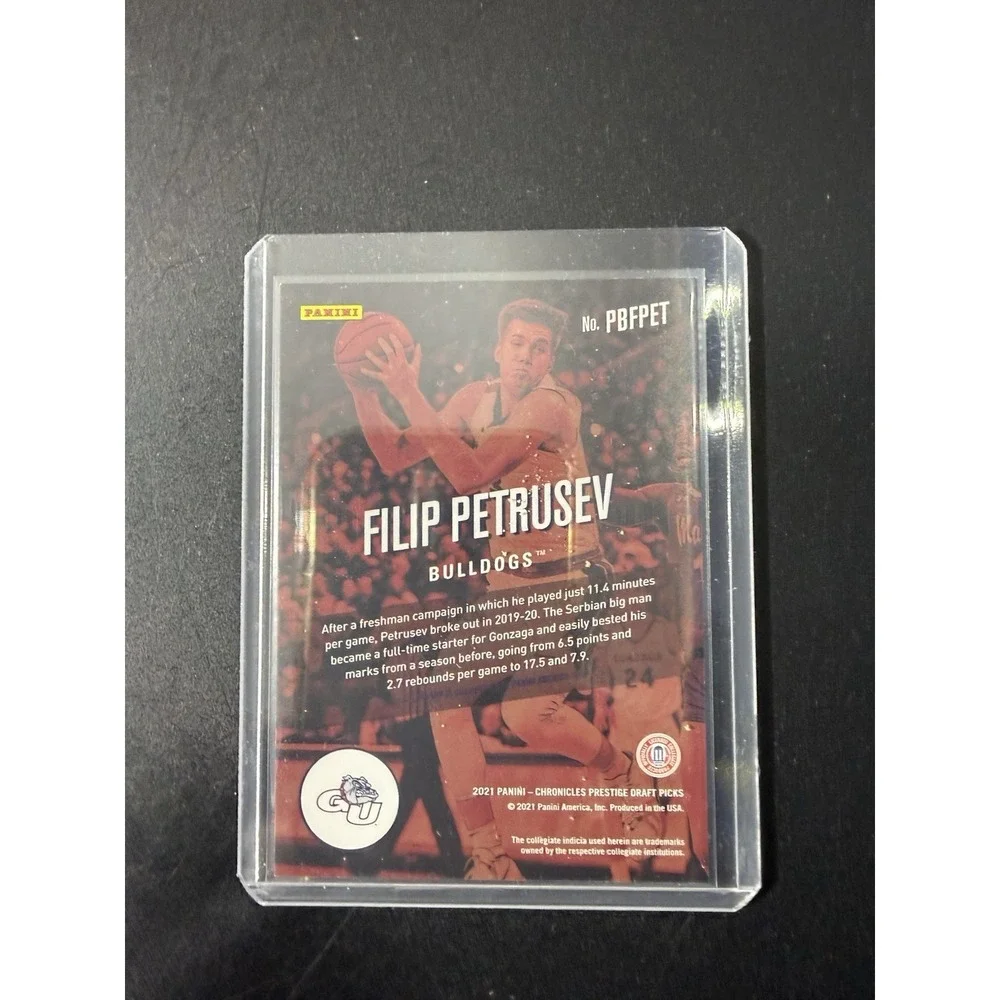 2021-22 Panini Chronicles Draft‎ Picks Pink Filip Petrusev #PBFPET Auto